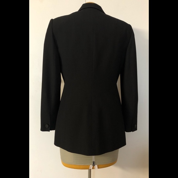 🎷Larry Levine Suits Blazer Sz 14🌹Black Officially Classic🦋Chic Buttons - Picture 7 of 10